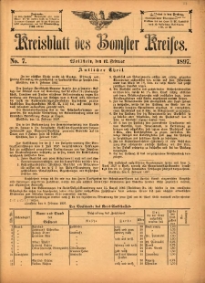 Kreisblatt des Bomster Kreises 1897.02.12 No.7