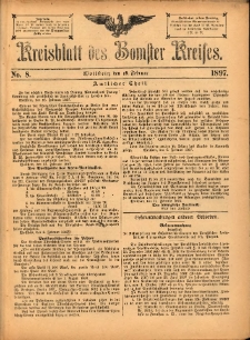 Kreisblatt des Bomster Kreises 1897.02.19 No.8