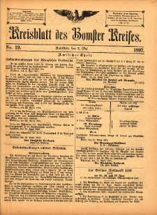 Kreisblatt des Bomster Kreises 1897.05.07 No.19
