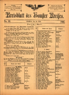 Kreisblatt des Bomster Kreises 1897.05.28 No.22