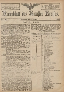 Kreisblatt des Bomster Kreises 1884.03.07 No.10
