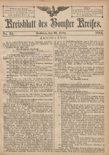 Kreisblatt des Bomster Kreises 1884.03.28 No.13