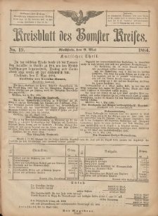 Kreisblatt des Bomster Kreises 1884.05.09 No.19