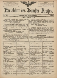Kreisblatt des Bomster Kreises 1884.09.26 No.39