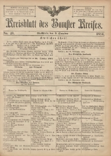 Kreisblatt des Bomster Kreises 1884.10.03 No.40