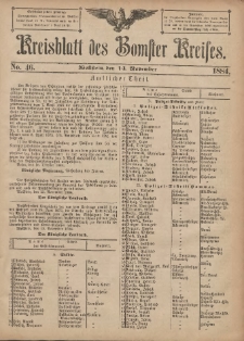 Kreisblatt des Bomster Kreises 1884.11.14 No.46