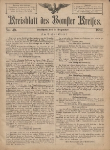 Kreisblatt des Bomster Kreises 1884.12.05 No.49