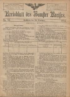 Kreisblatt des Bomster Kreises 1884.12.26 No.52