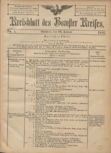 Kreisblatt des Bomster Kreises 1886.01.29 No.5