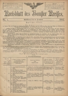 Kreisblatt des Bomster Kreises 1886.02.05 No.6