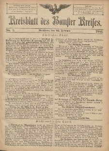 Kreisblatt des Bomster Kreises 1886.02.26 No.9
