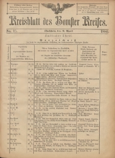 Kreisblatt des Bomster Kreises 1886.04.09 No.15