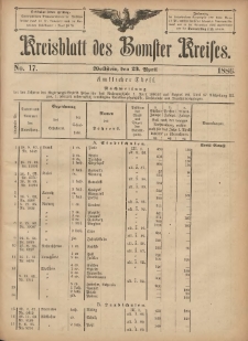 Kreisblatt des Bomster Kreises 1886.04.23 No.17