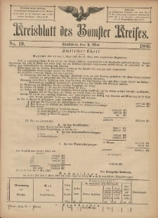 Kreisblatt des Bomster Kreises 1886.05.07 No.19
