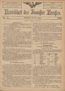 Kreisblatt des Bomster Kreises 1886.06.11 No.24