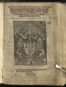 Missale ad usum Cistercien[sis] ordinis / per que[n]da[m] eiusdem ordinis monachu[m] studiosissime correctu[m] ac per Johanne[m] Kerbriant, alias Huguelin: et Joha[n]e[m] Ada[m] socios