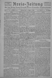 Kreis-Zeitung für d. Kreis Nowy-Tomysl: zugl. Nowy-Tomysler Hopfenzeitung 1924.01.18 Jg.49 Nr8