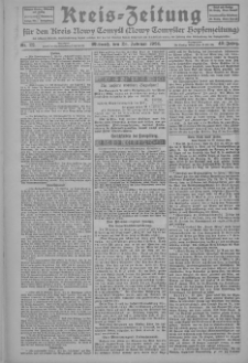 Kreis-Zeitung für d. Kreis Nowy-Tomysl: zugl. Nowy-Tomysler Hopfenzeitung 1924.02.20 Jg.49 Nr22