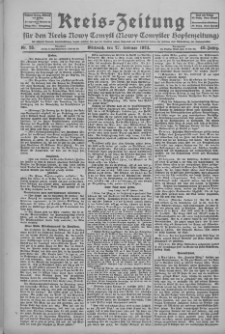Kreis-Zeitung für d. Kreis Nowy-Tomysl: zugl. Nowy-Tomysler Hopfenzeitung 1924.02.27 Jg.49 Nr25