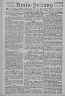 Kreis-Zeitung für d. Kreis Nowy-Tomysl: zugl. Nowy-Tomysler Hopfenzeitung 1924.02.20 Jg.49 Nr