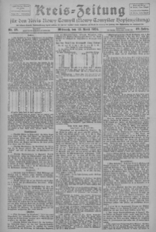 Kreis-Zeitung für d. Kreis Nowy-Tomysl: zugl. Nowy-Tomysler Hopfenzeitung 1924.04.23 Jg.49 Nr48