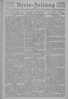 Kreis-Zeitung für d. Kreis Nowy-Tomysl: zugl. Nowy-Tomysler Hopfenzeitung 1924.06.18 Jg.49 Nr71