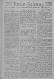 Kreis-Zeitung für d. Kreis Nowy-Tomysl: zugl. Nowy-Tomysler Hopfenzeitung 1924.06.20 Jg.49 Nr72
