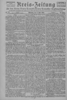 Kreis-Zeitung für d. Kreis Nowy-Tomysl: zugl. Nowy-Tomysler Hopfenzeitung 1924.07.02 Jg.49 Nr77