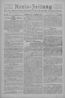Kreis-Zeitung für d. Kreis Nowy-Tomysl: zugl. Nowy-Tomysler Hopfenzeitung 1924.09.03 Jg.49 Nr104