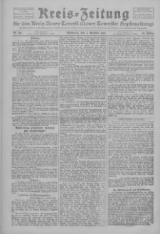 Kreis-Zeitung für d. Kreis Nowy-Tomysl: zugl. Nowy-Tomysler Hopfenzeitung 1924.10.01 Jg.49 Nr116