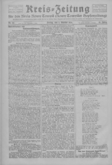 Kreis-Zeitung für d. Kreis Nowy-Tomysl: zugl. Nowy-Tomysler Hopfenzeitung 1924.10.03 Jg.49 Nr117
