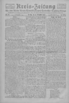 Kreis-Zeitung für d. Kreis Nowy-Tomysl: zugl. Nowy-Tomysler Hopfenzeitung 1924.11.14 Jg.49 Nr135