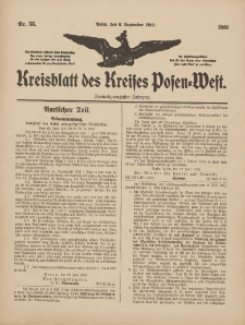 Kreisblatt des Kreises Posen-West 1910.09.08 Jg.22 Nr38