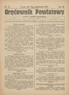 Orędownik Powiatowy Powiatu Zachodnio-Poznańskiego 1922.10.19 R.35 Nr43