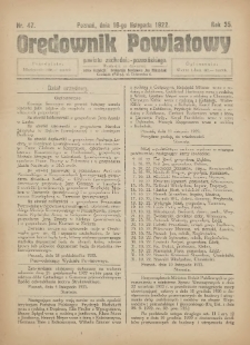 Orędownik Powiatowy Powiatu Zachodnio-Poznańskiego 1922.11.16 R.35 Nr47