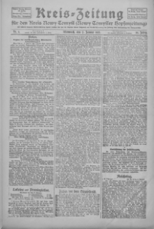 Kreis-Zeitung für d. Kreis Nowy-Tomysl: zugl. Nowy-Tomysler Hopfenzeitung 1925.01.07 Jg.50 Nr3
