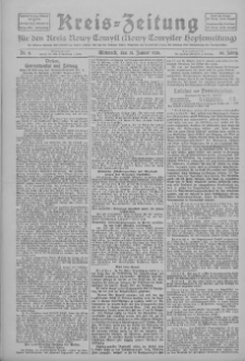 Kreis-Zeitung für d. Kreis Nowy-Tomysl: zugl. Nowy-Tomysler Hopfenzeitung 1925.01.21 Jg.50 Nr9