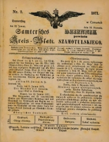 Samtersches Kreis-Blatt = Dziennik Powiatu Szamotulskiego 1871.01.12 Jg.[17] Nr2