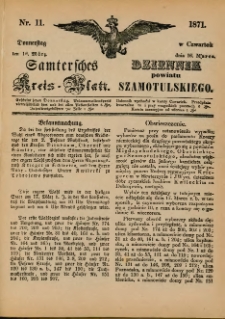 Samtersches Kreis-Blatt = Dziennik Powiatu Szamotulskiego 1871.03.16 Jg.[17] Nr11
