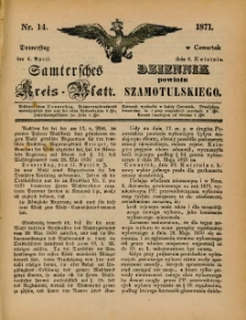 Samtersches Kreis-Blatt = Dziennik Powiatu Szamotulskiego 1871.04.06 Jg.[17] Nr14