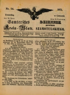 Samtersches Kreis-Blatt = Dziennik Powiatu Szamotulskiego 1871.06.15 Jg.[17] Nr24