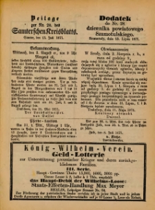 Beilage zur Nr.28 des Samterchen Kreisblatts = Dodatek do Nr.28 dziennika powiatowego Szamotulskiego 1871.07.13 R.[17]