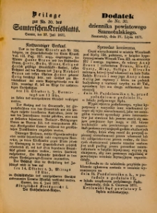 Beilage zur Nr.30 des Samterchen Kreisblatts = Dodatek do Nr.30 dziennika powiatowego Szamotulskiego 1871.07.27 R.[17]