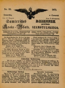 Samtersches Kreis-Blatt = Dziennik Powiatu Szamotulskiego 1871.08.17 Jg.[17] Nr33
