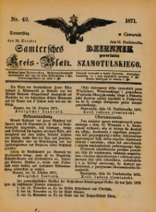 Samtersches Kreis-Blatt = Dziennik Powiatu Szamotulskiego 1871.10.19 Jg.[17] Nr42
