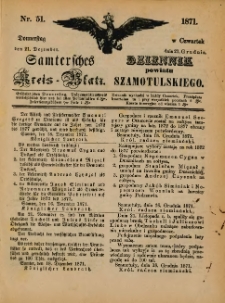 Samtersches Kreis-Blatt = Dziennik Powiatu Szamotulskiego 1871.12.21 Jg.[17] Nr51