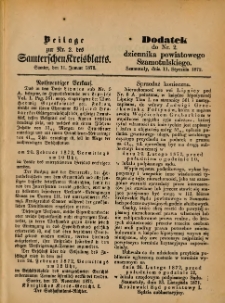 Beilage zur Nr.2 des Samterchen Kreisblatts = Dodatek do Nr.2 dziennika powiatowego Szamotulskiego 1872.01.11 R.[18]