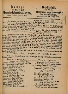 Beilage zur Nr.7 des Samterchen Kreisblatts = Dodatek do Nr.7 dziennika powiatowego Szamotulskiego 1872.02.15 R.[18]