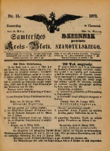 Samtersches Kreis-Blatt = Dziennik Powiatu Szamotulskiego 1872.03.14 Jg.[18] Nr11