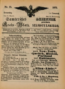 Samtersches Kreis-Blatt = Dziennik Powiatu Szamotulskiego 1872.04.11 Jg.[18] Nr15